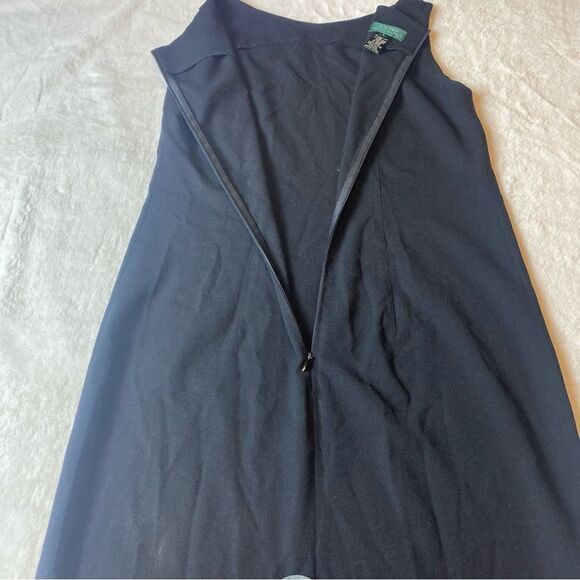Lauren Ralph Lauren Black Sleeveless Wool Blend Dress Size 6 - Picture 7 of 11